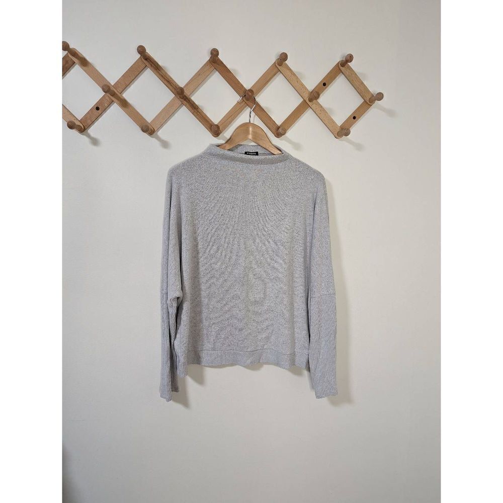 Express High Neckline Batwing Style Light Gray Sweater - Size XL